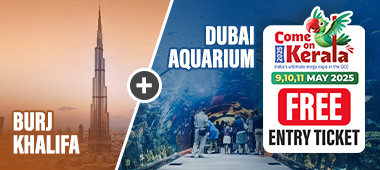 Burj Khalifa 124 Floor Non prime + Aquarium and Under Water Zoo Free Come on Kerala Single Entry Tic
